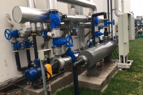 浙江省污水處理工程——200kw管道加熱器